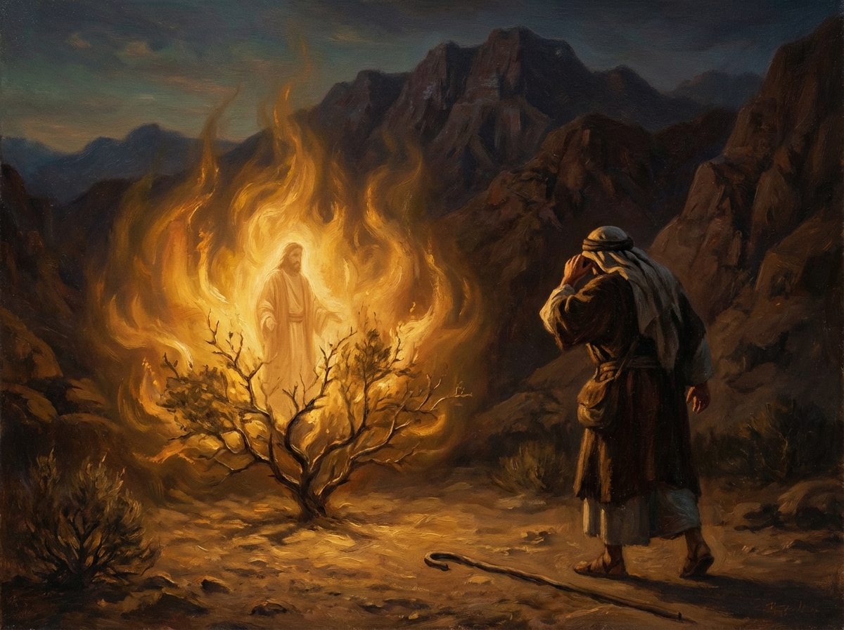 The burning bush on Mount Horeb